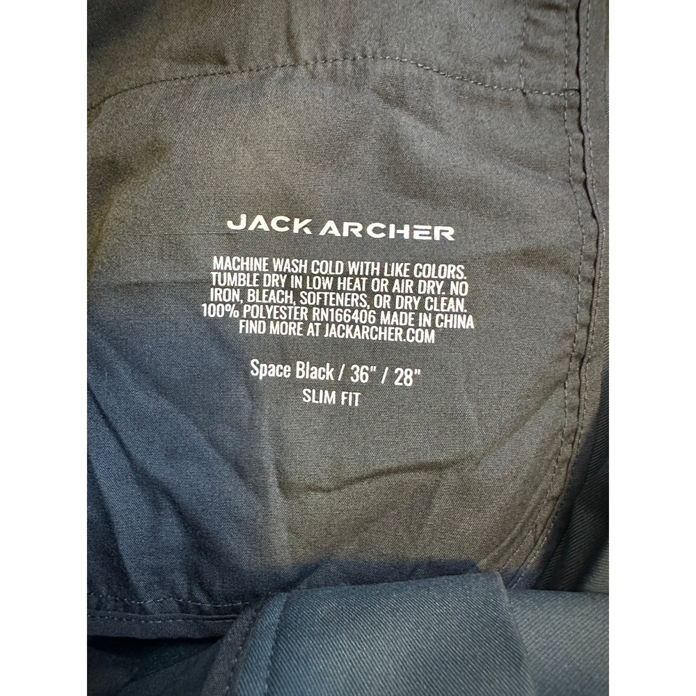 Jack Archer Jetsetter Tech Pant Slim Fit 36 x 28 Space Black Performance Stretch - Picture 6 of 11